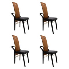 Four Post-Modern Italian Dining Chairs by Pierre Cardin, 1980s