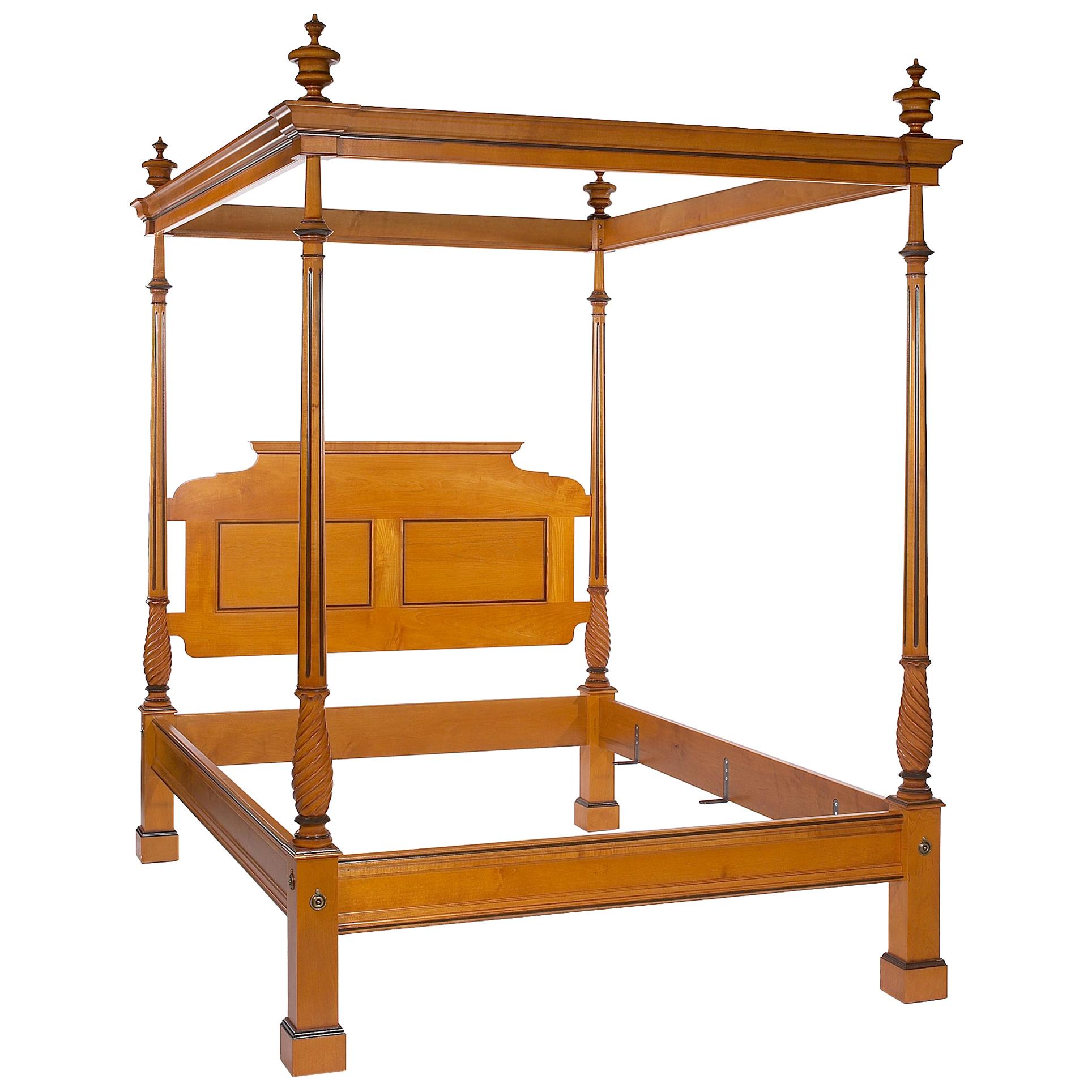 Four Post Byron Canopy Bed with Carved and Fluted Posts by Scott James Furniture For Sale