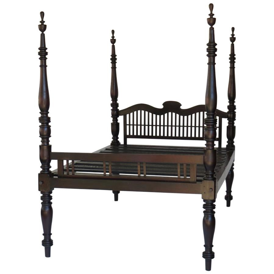 Four Poster Colonial Bed from Sri Lanka For Sale