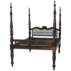 Antique Four Poster Colonial Bed from Sri Lanka