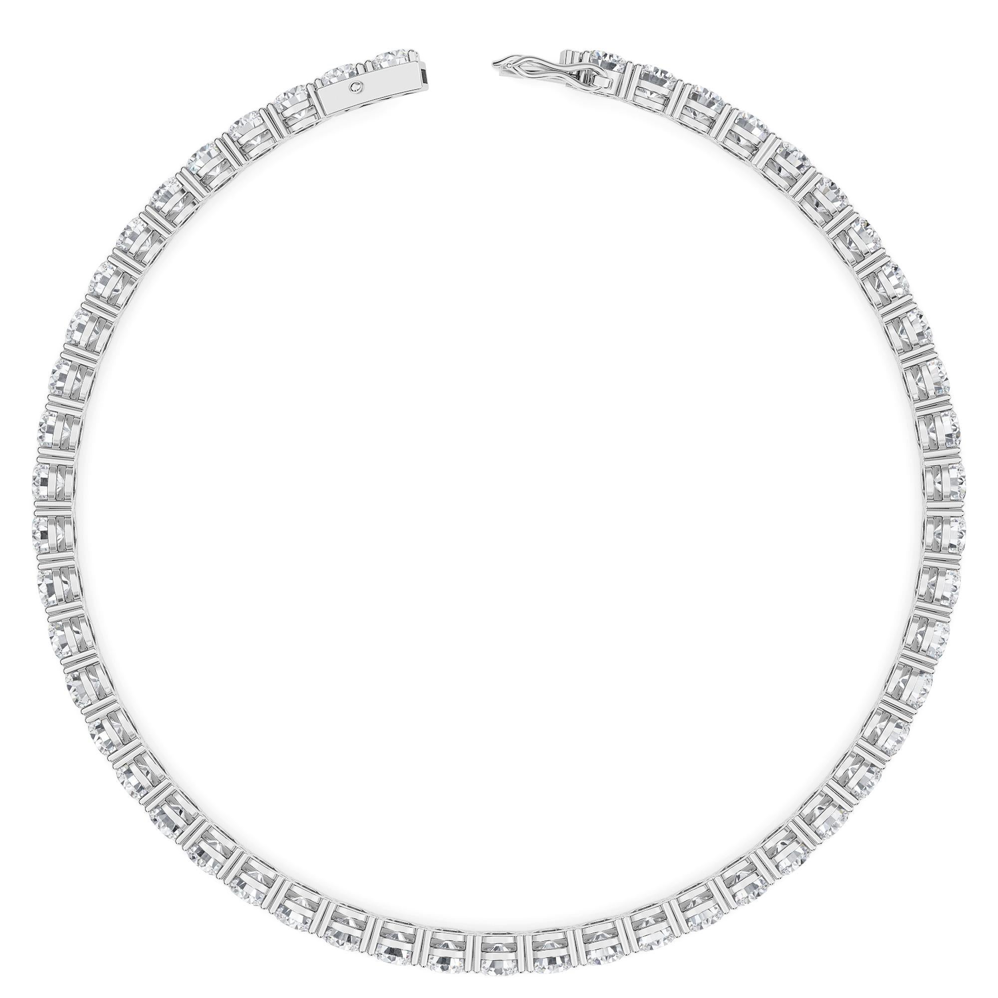 Bracelet tennis à quatre griffes en diamants naturels 10 Ct TW Neuf - En vente à Dubai, DU