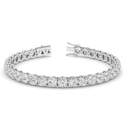 Four Prong 15 CT TW Natural Diamond Tennis Bracelet
