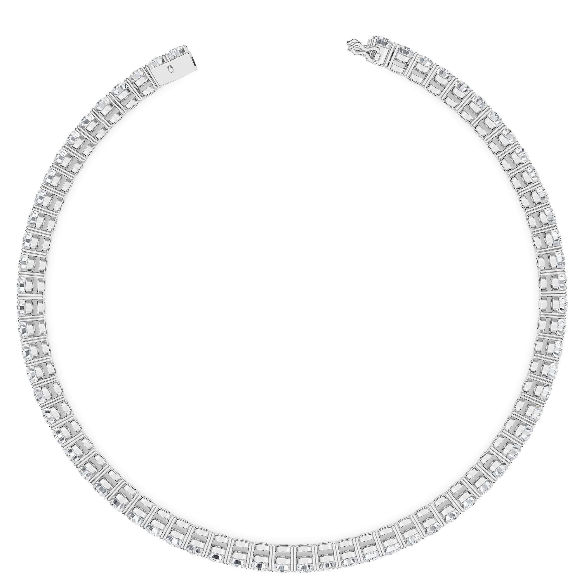 Vier Zacken 3 CT TW Natürliches Diamant-Tennisarmband im Zustand „Neu“ im Angebot in Dubai, DU