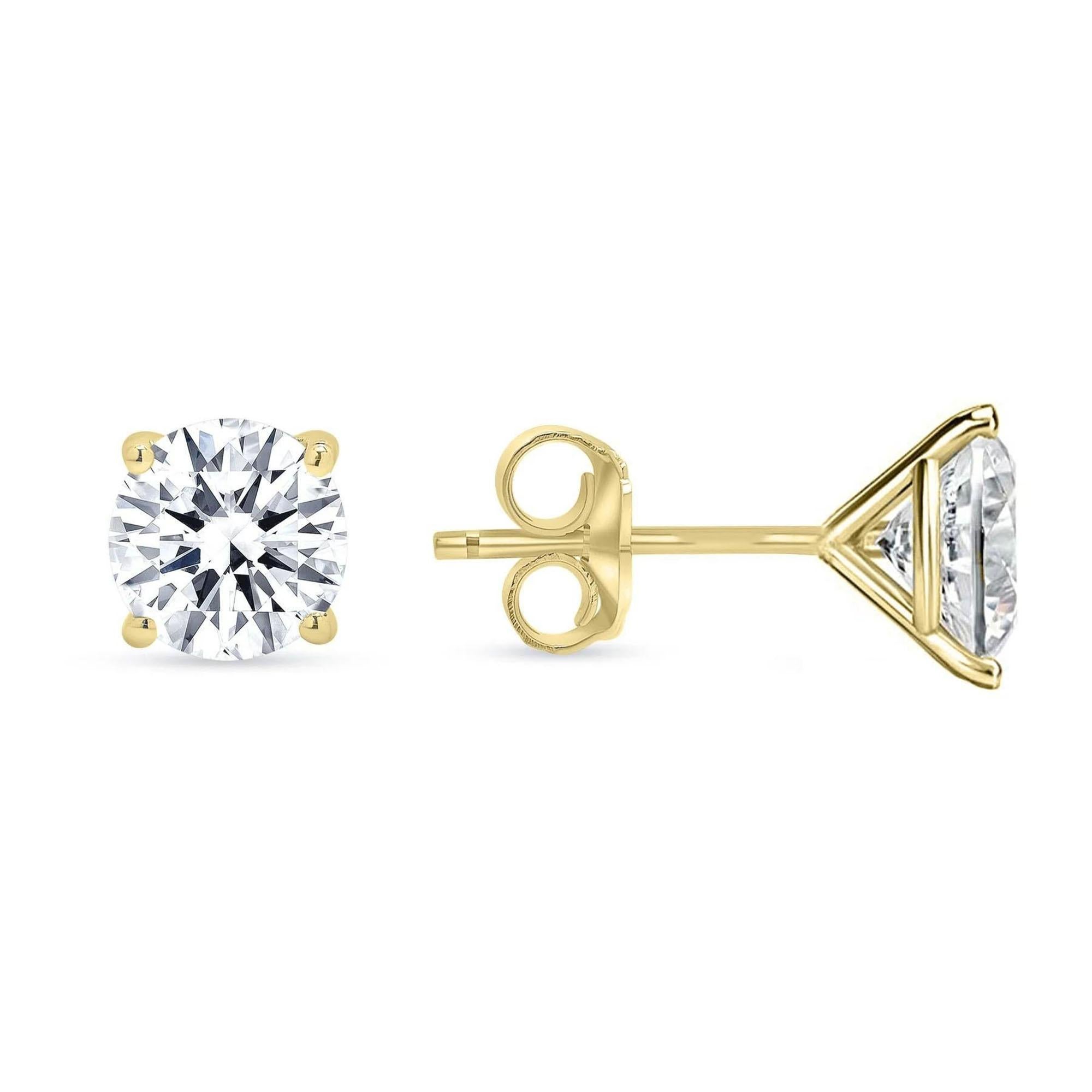 Orecchini a pressione a quattro punte in oro 14K Martini