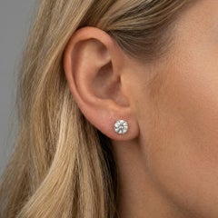 Four Prong Screw Back 14K (or 18k upon request)Yellow Gold Martini Stud Earrings