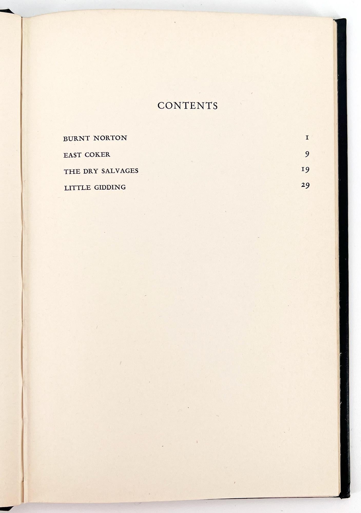 20th Century Four Quartets by T. S. Eliot For Sale