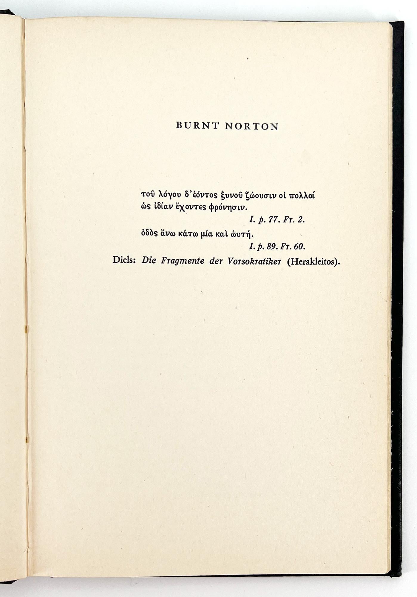 Paper Four Quartets by T. S. Eliot For Sale