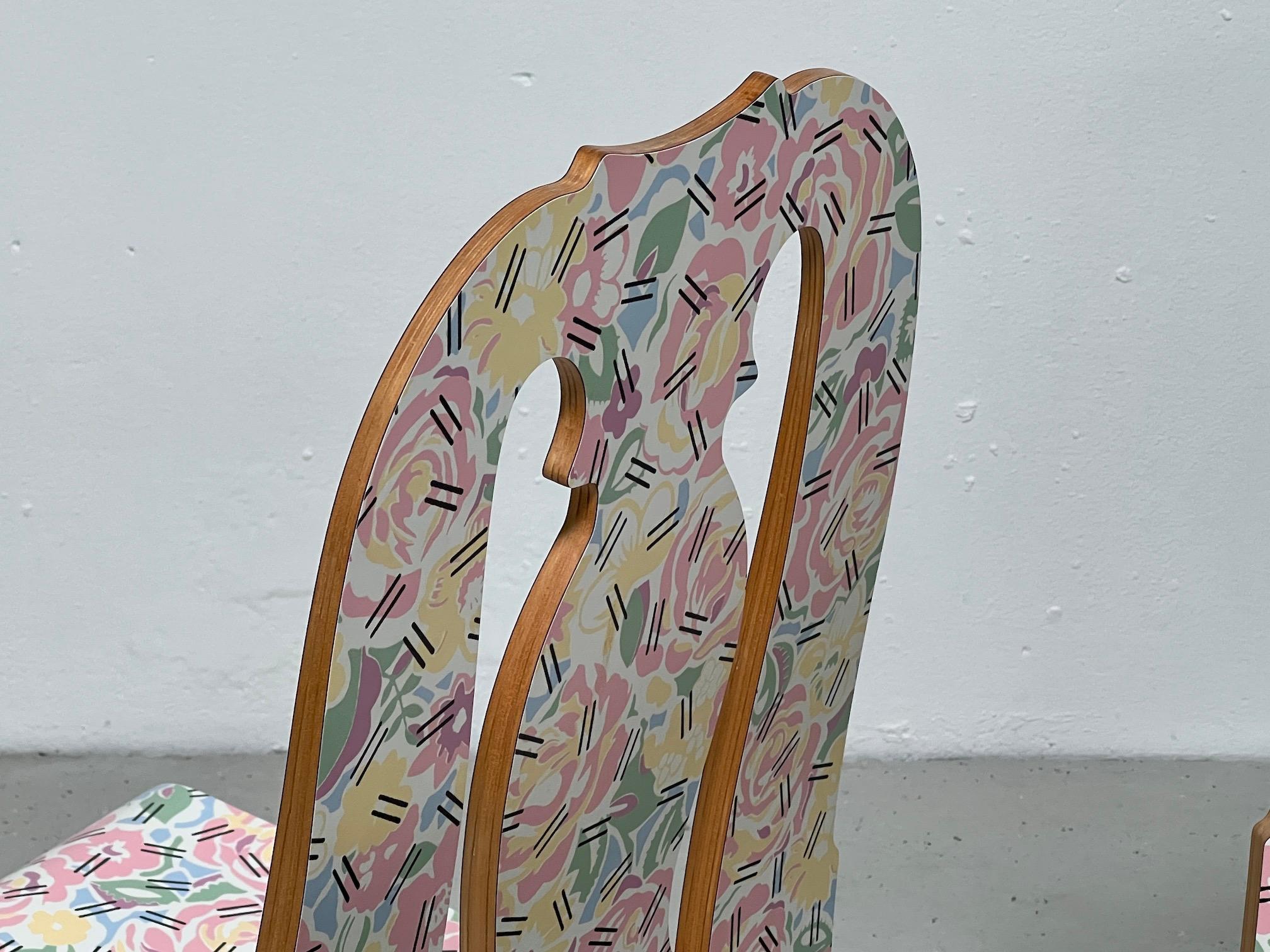 Late 20th Century Four Queen Anne Chairs by Robert Venturi for Knoll