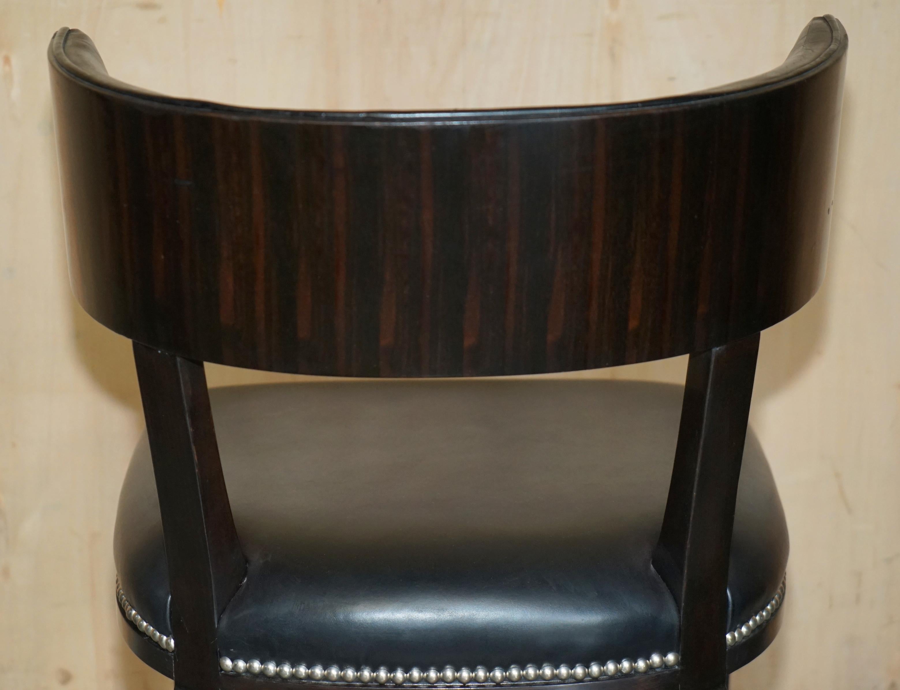 FOUR RALPH LAUREN MACASSAR EBONY CROCODILE LEATHER CLIVEDON-Esszimmerstühle im Angebot 5