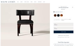 FOUR RALPH LAUREN MACASSAR EBONY CROCODILE LEATHER CLIVEDON DINING CHAIRs