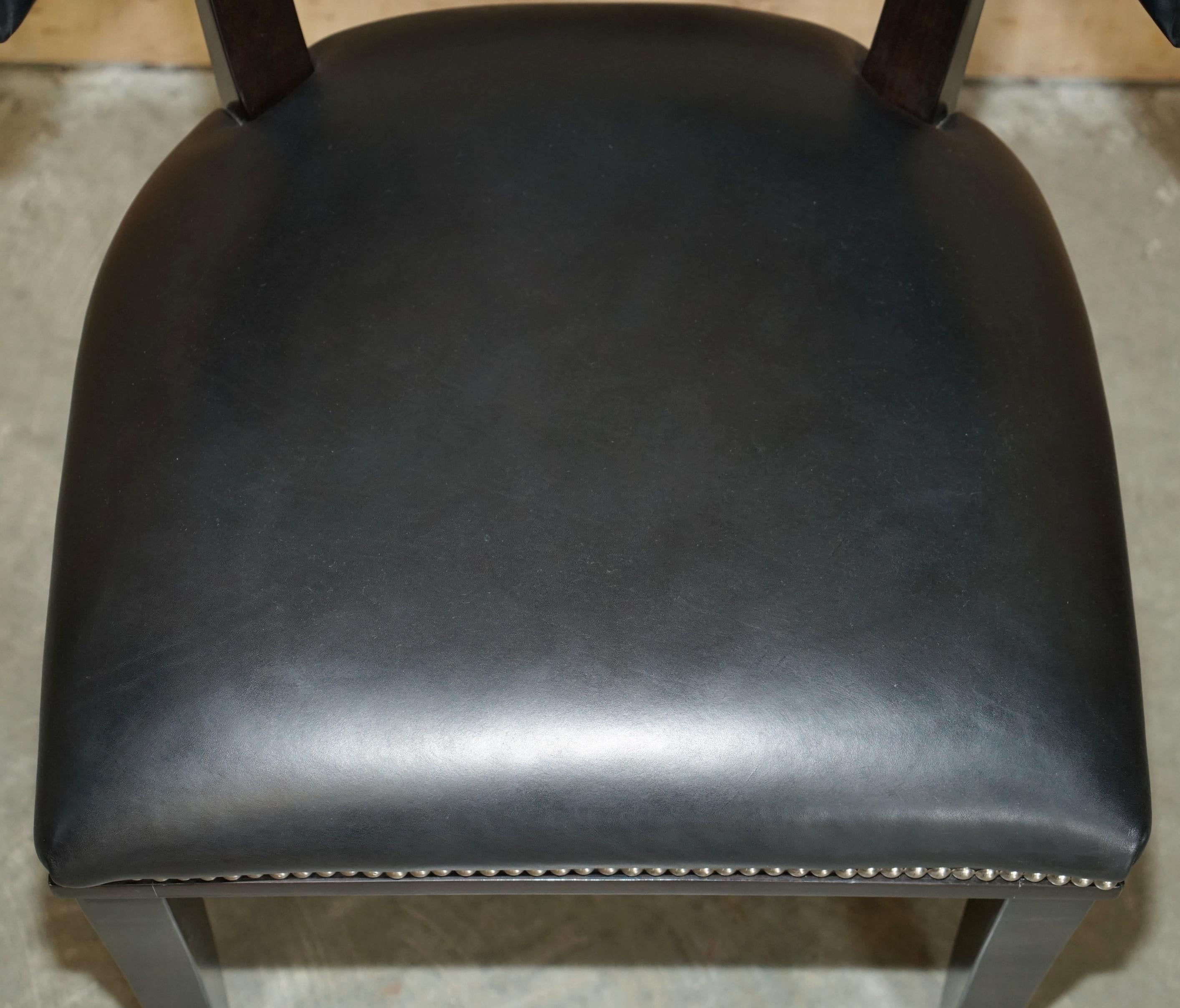 FOUR RALPH LAUREN MACASSAR EBONY CROCODILE LEATHER CLIVEDON-Esszimmerstühle (Leder) im Angebot