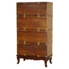 FOUR RARE Antique ORIGINAL CHINESE EXPORT CIRCA 1880 STACKABLE CAMPAIGN CHESTs