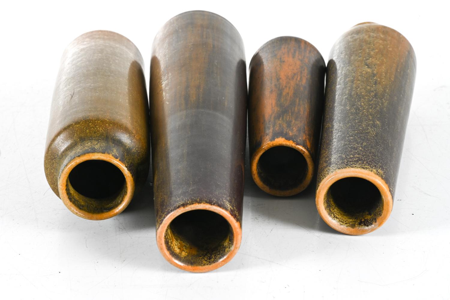 Four Rare Ejvind Nielsen (`1916-1988) Danish Studio Ceramic Vases For Sale 4