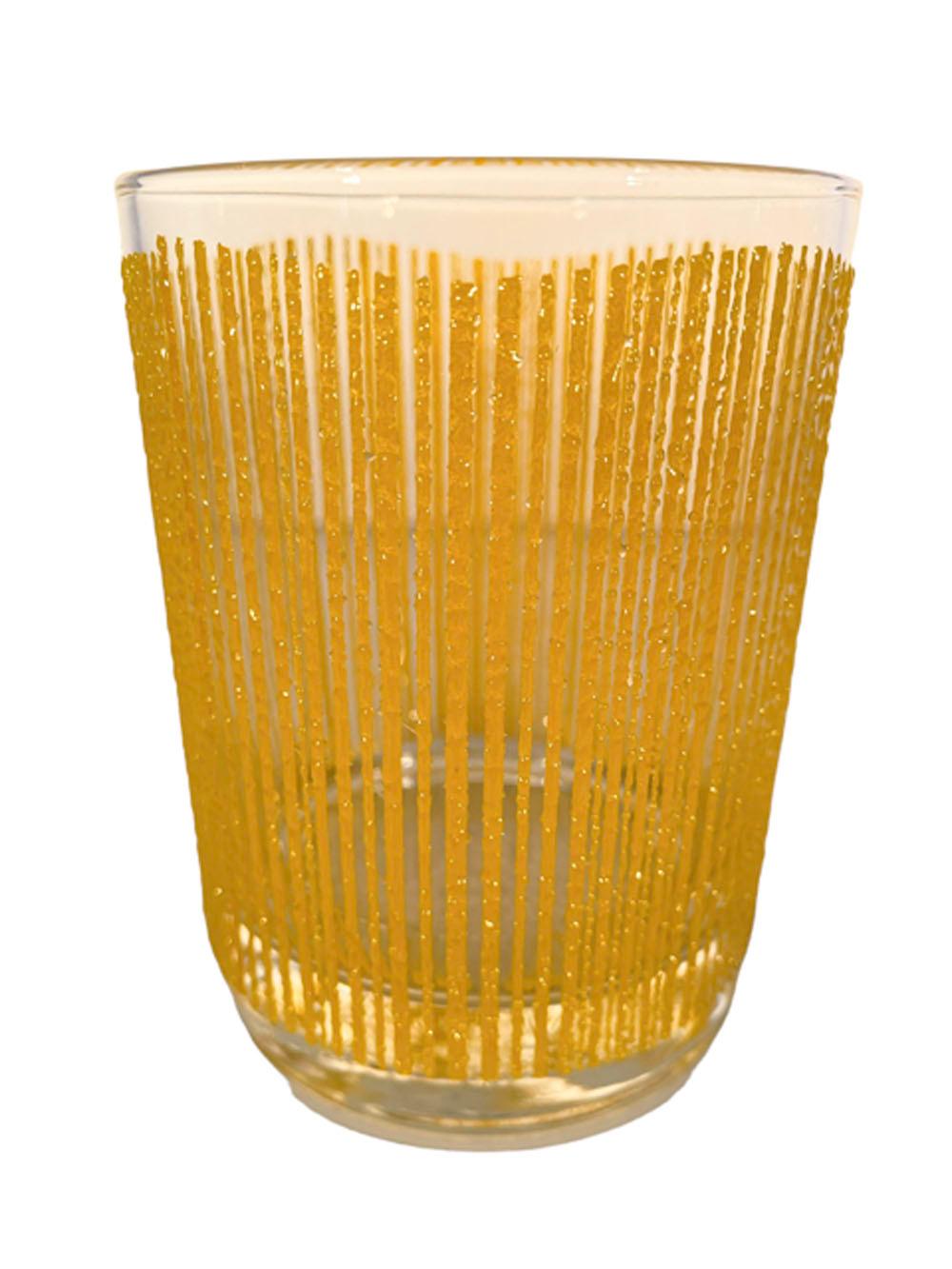Quatre rares verres Georges Briard à motif de roches en jaune Bon état - En vente à Nantucket, MA