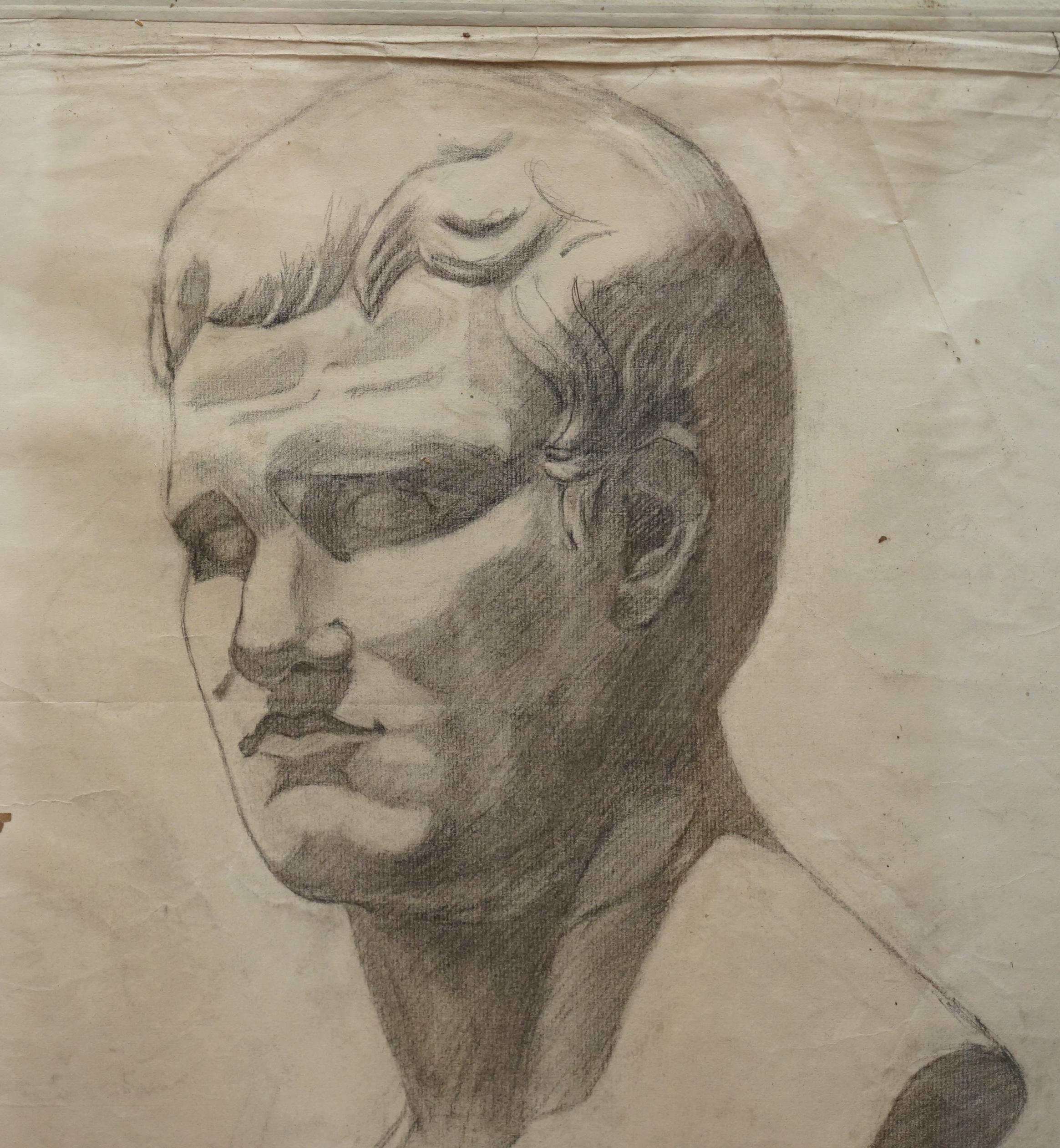 Vier seltene italienische Schule 19. Jahrhundert Alte Meister Skizzen Zeichnungen von F Mazzoli im Angebot 13