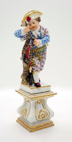 Four Rare Meissen Rococo 'Gardener Children' by Michael Victor Acier, circa 1800