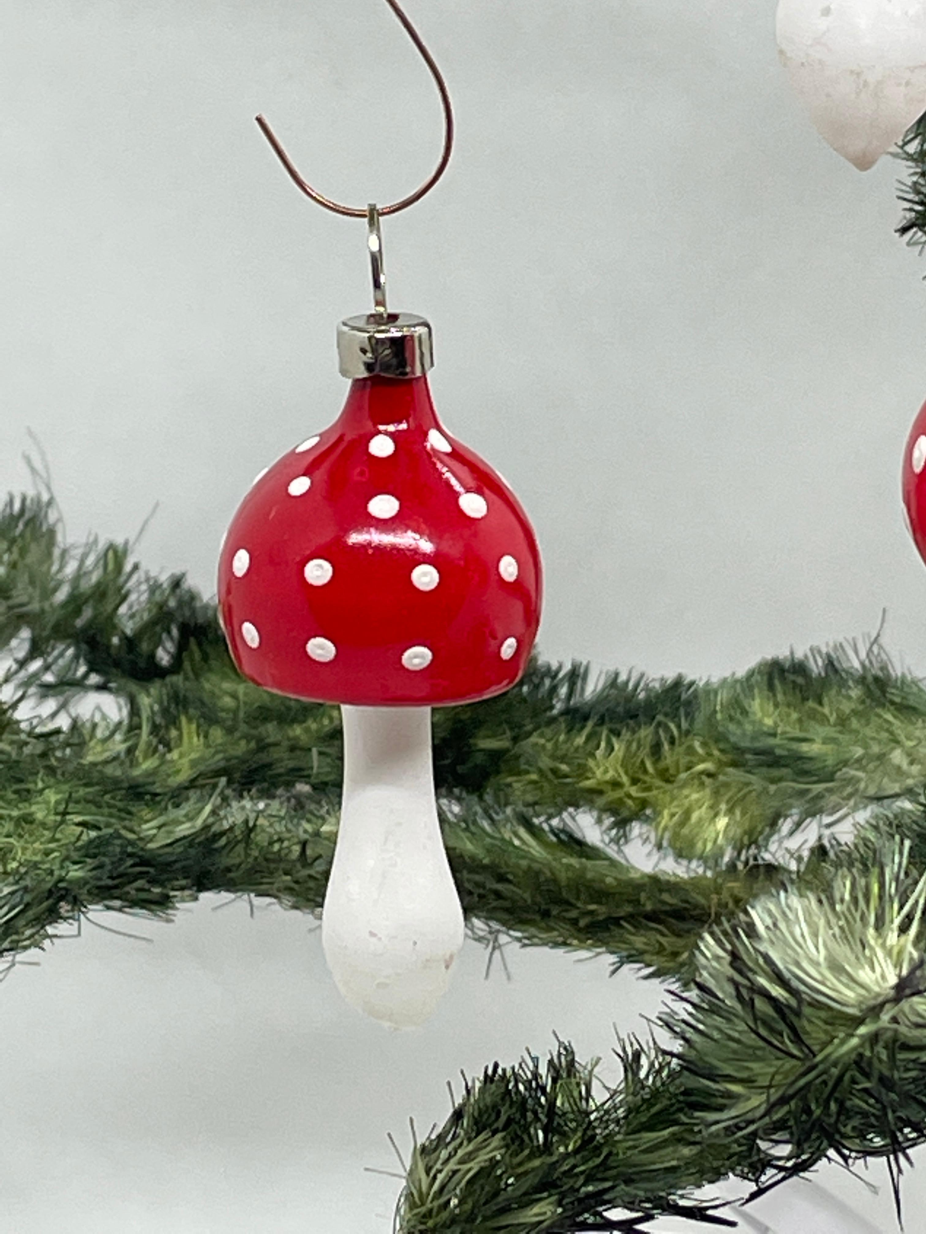 vintage mushroom ornaments