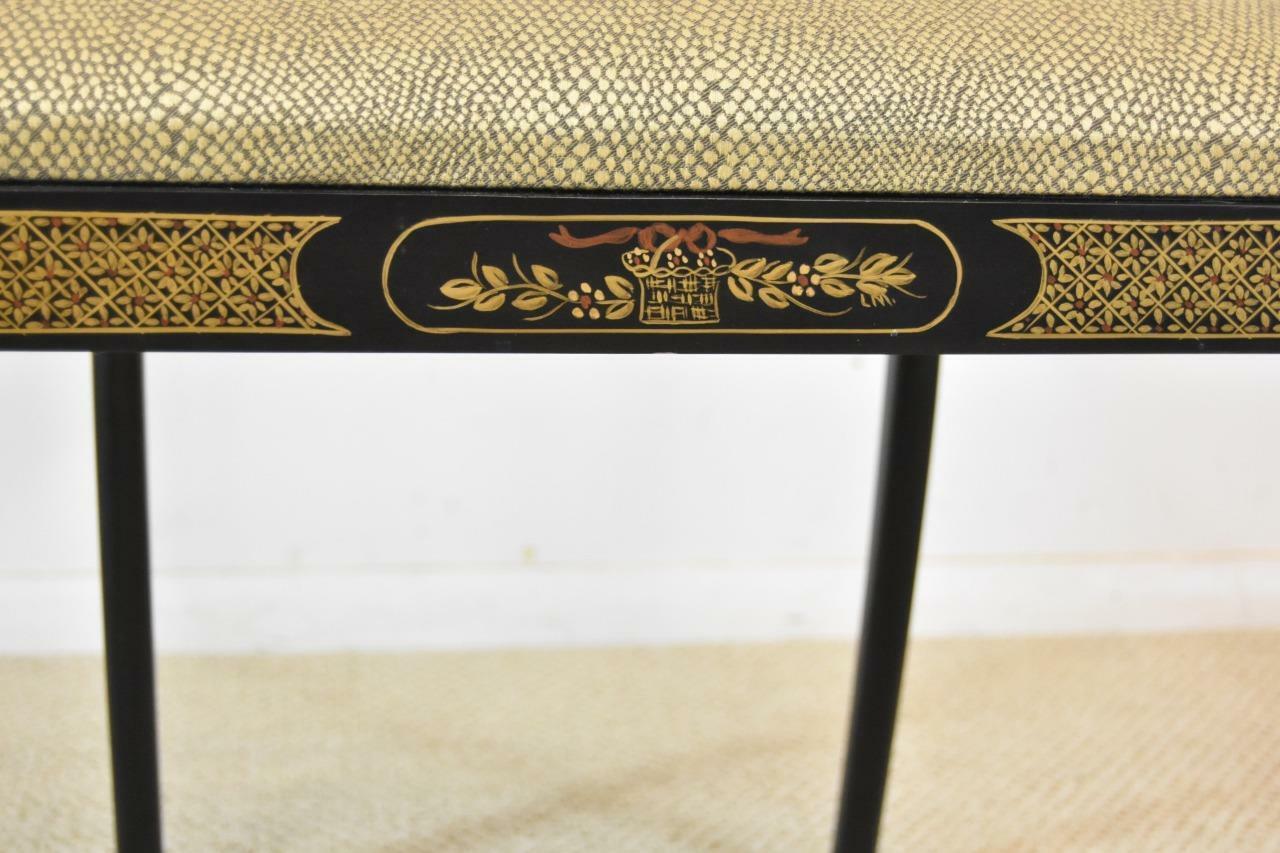 20th Century Four Regency Beaufort Armchairs by Southwood Furniture Co. Black Lacquer