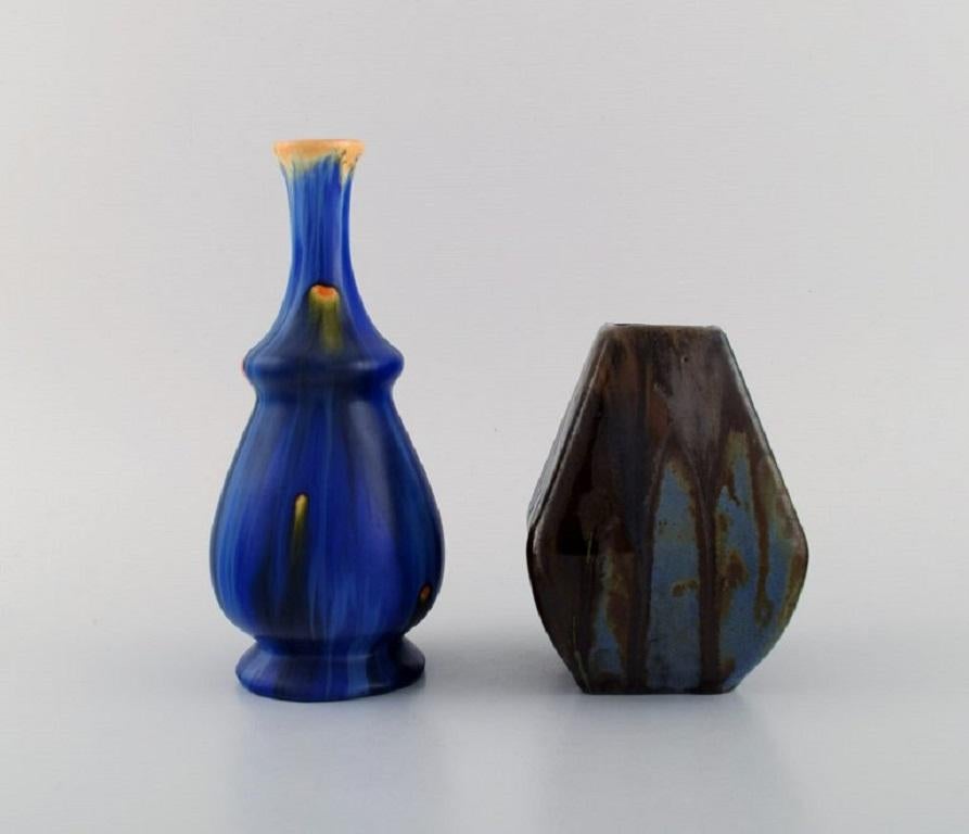 Belgian Four Retro Vases in Glazed Ceramics, Belgium, 1960s-1970s For Sale