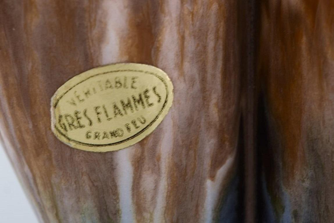 Four Retro Vases in Glazed Ceramics, Belgium, 1960s-1970s For Sale 1
