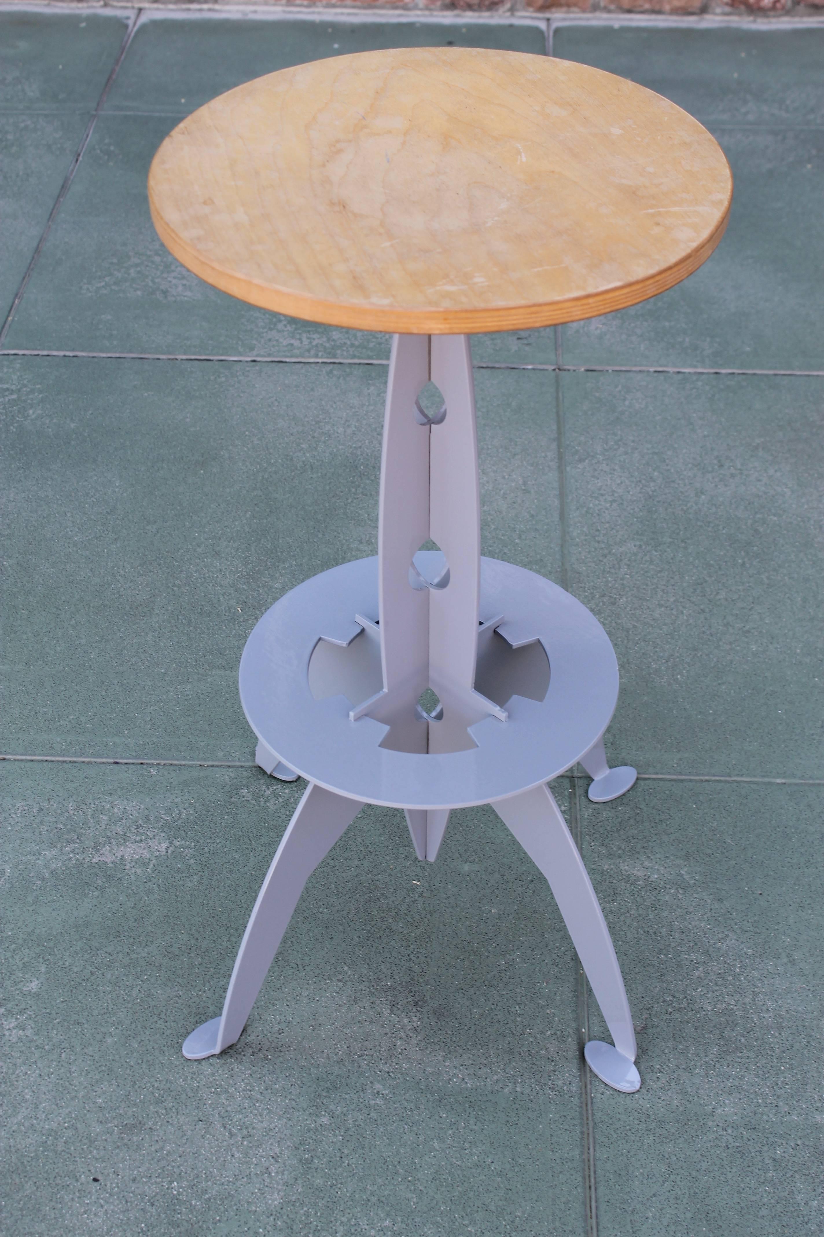 Steel Four Rocket Inspired Barstools For Sale