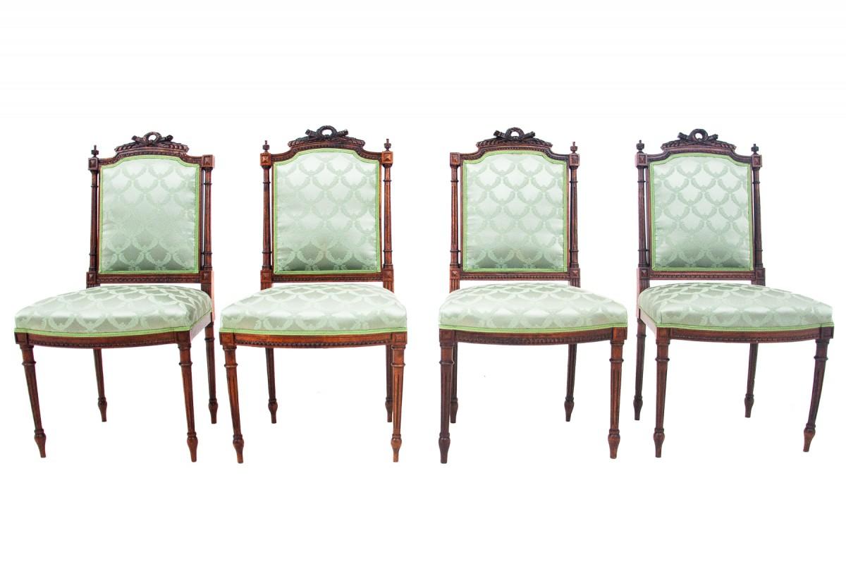 Four Rococo style chairs, France. For Sale 9