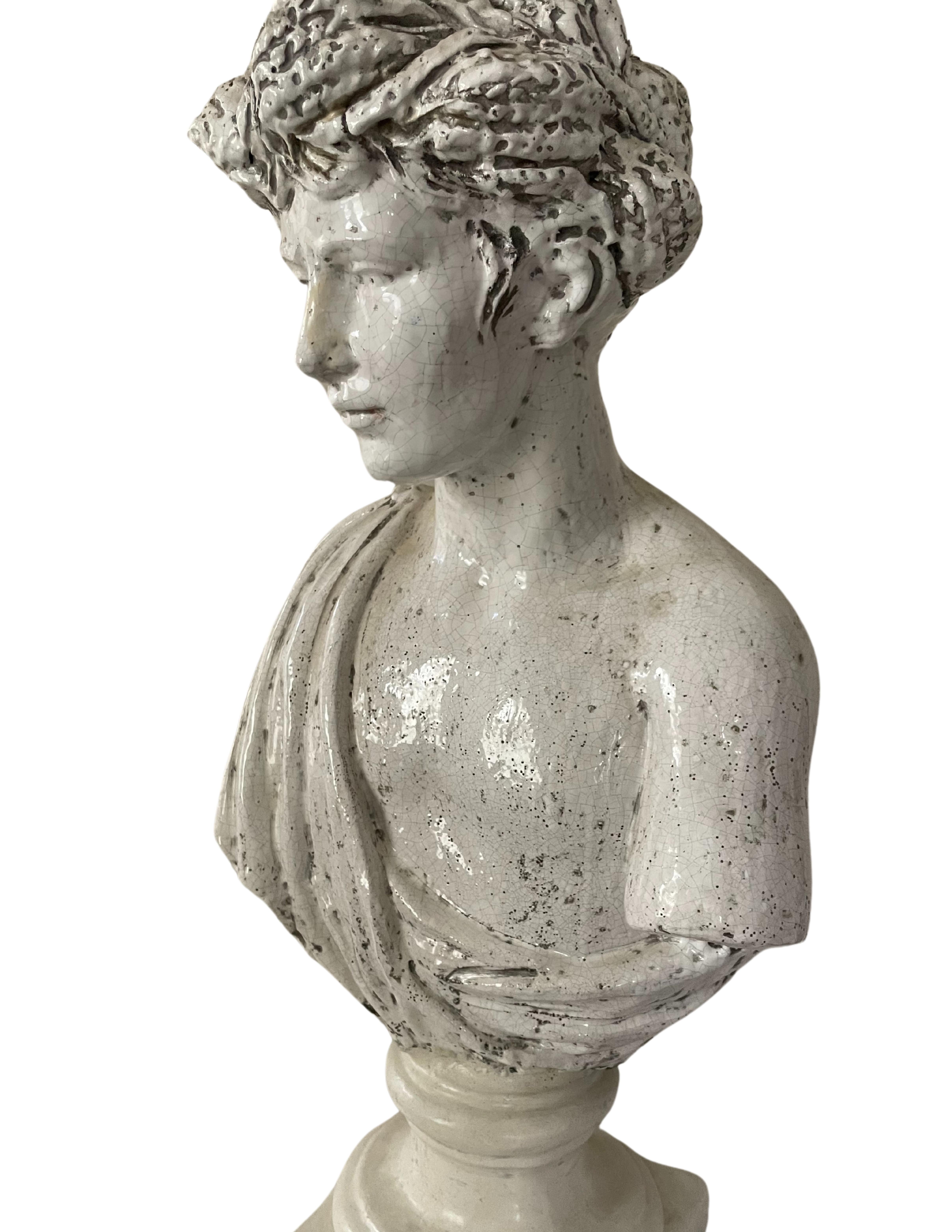 Four Roman Busts  In Fair Condition For Sale In New York, NY