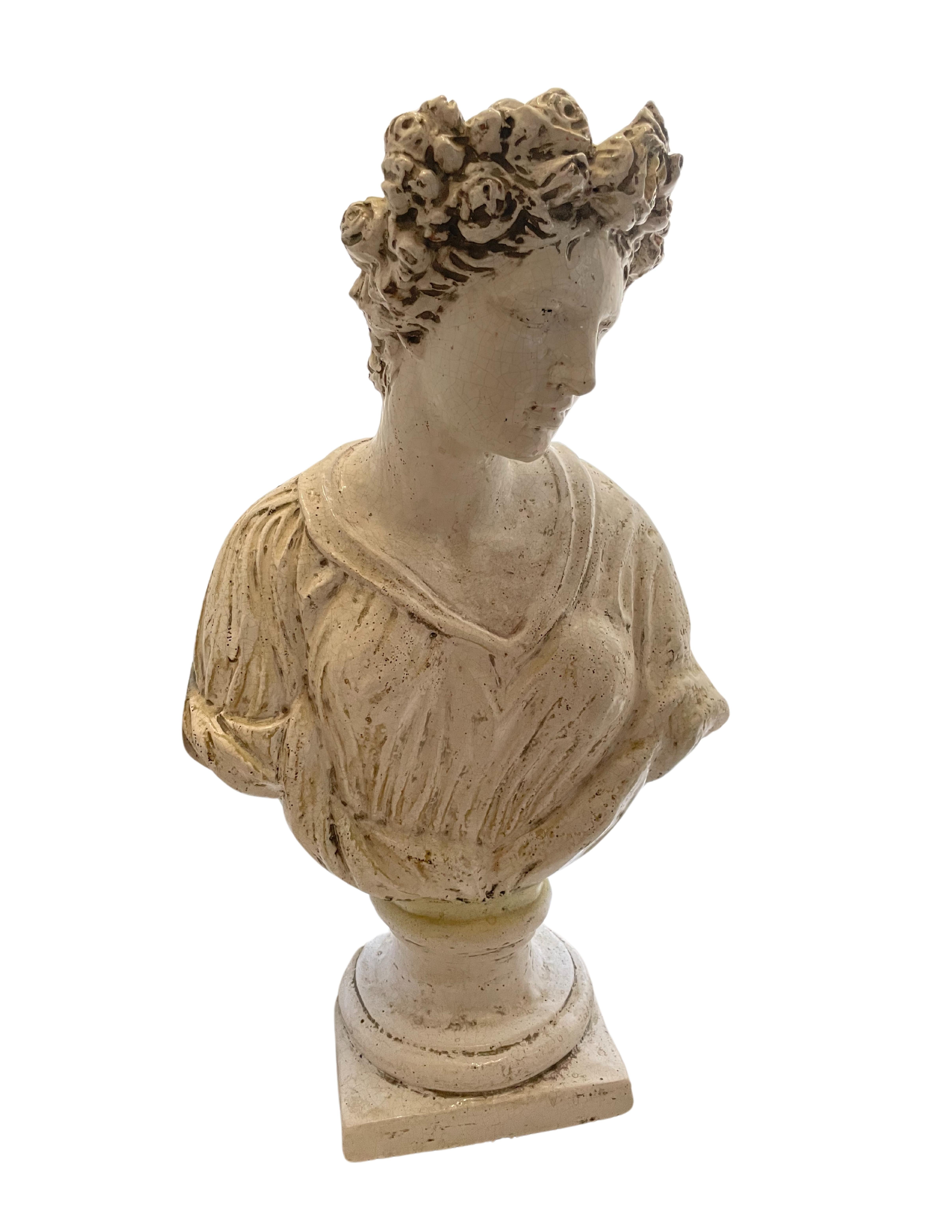 Ceramic Four Roman Busts  For Sale