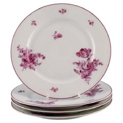 Four Rosenthal Plates in Hand-Painted Porcelain, 1930s/40s