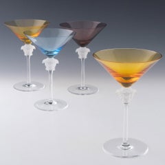 Four Rosenthal Versace Martini Medusa Lumiere Glasses