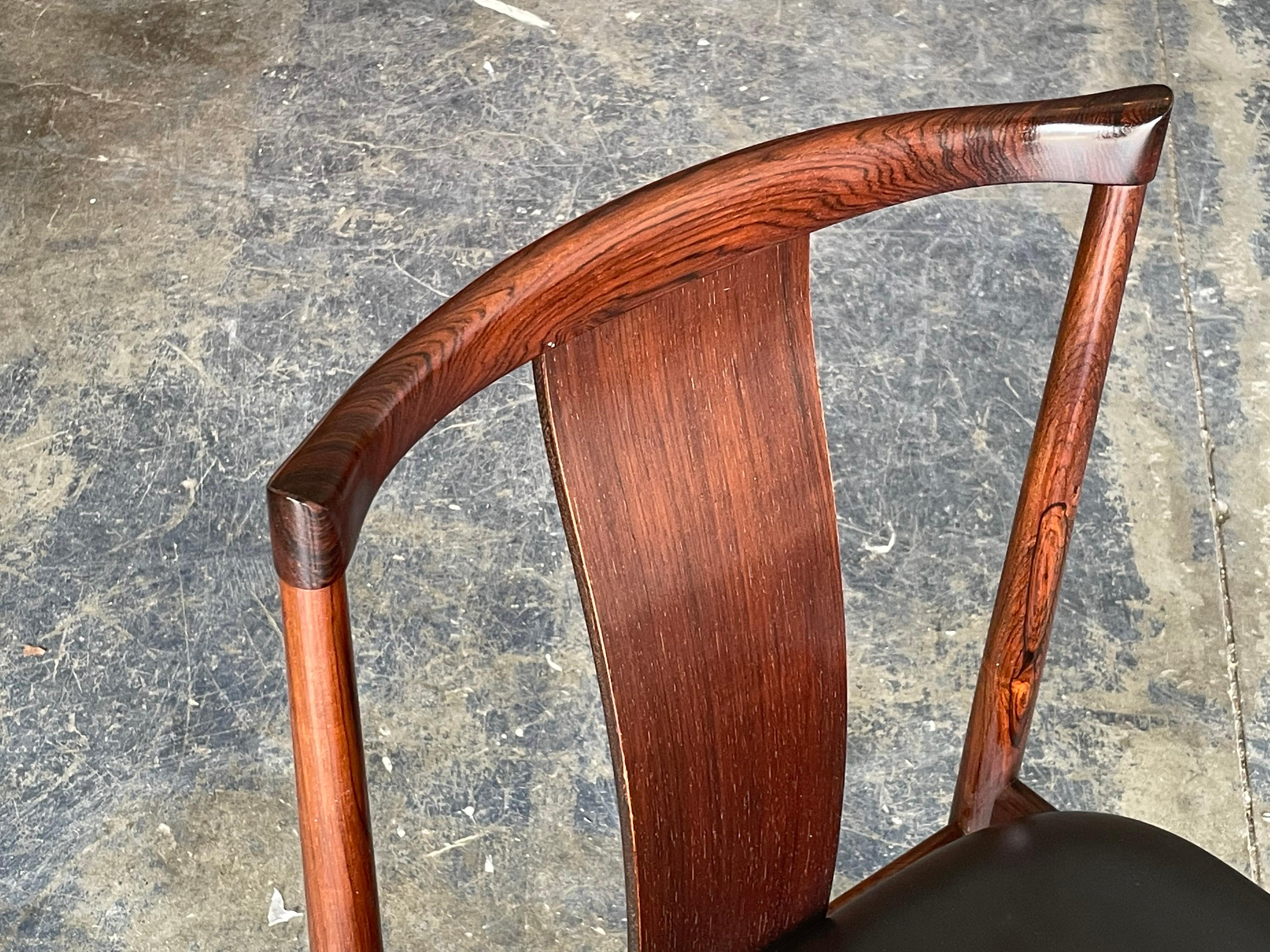 Danish Four Rosewood Dining Chairs by Henning Sorensen