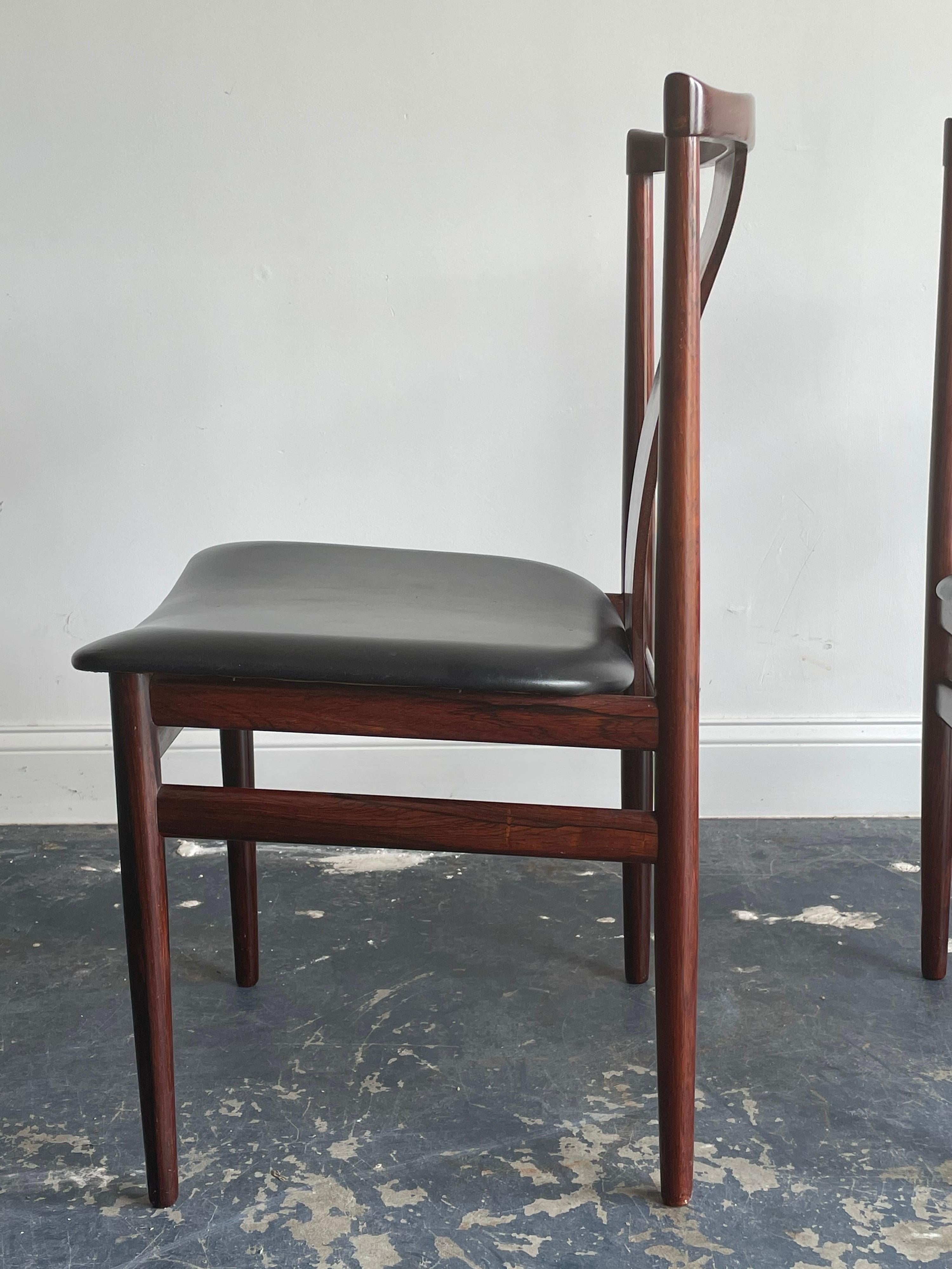 Four Rosewood Dining Chairs by Henning Sorensen 1