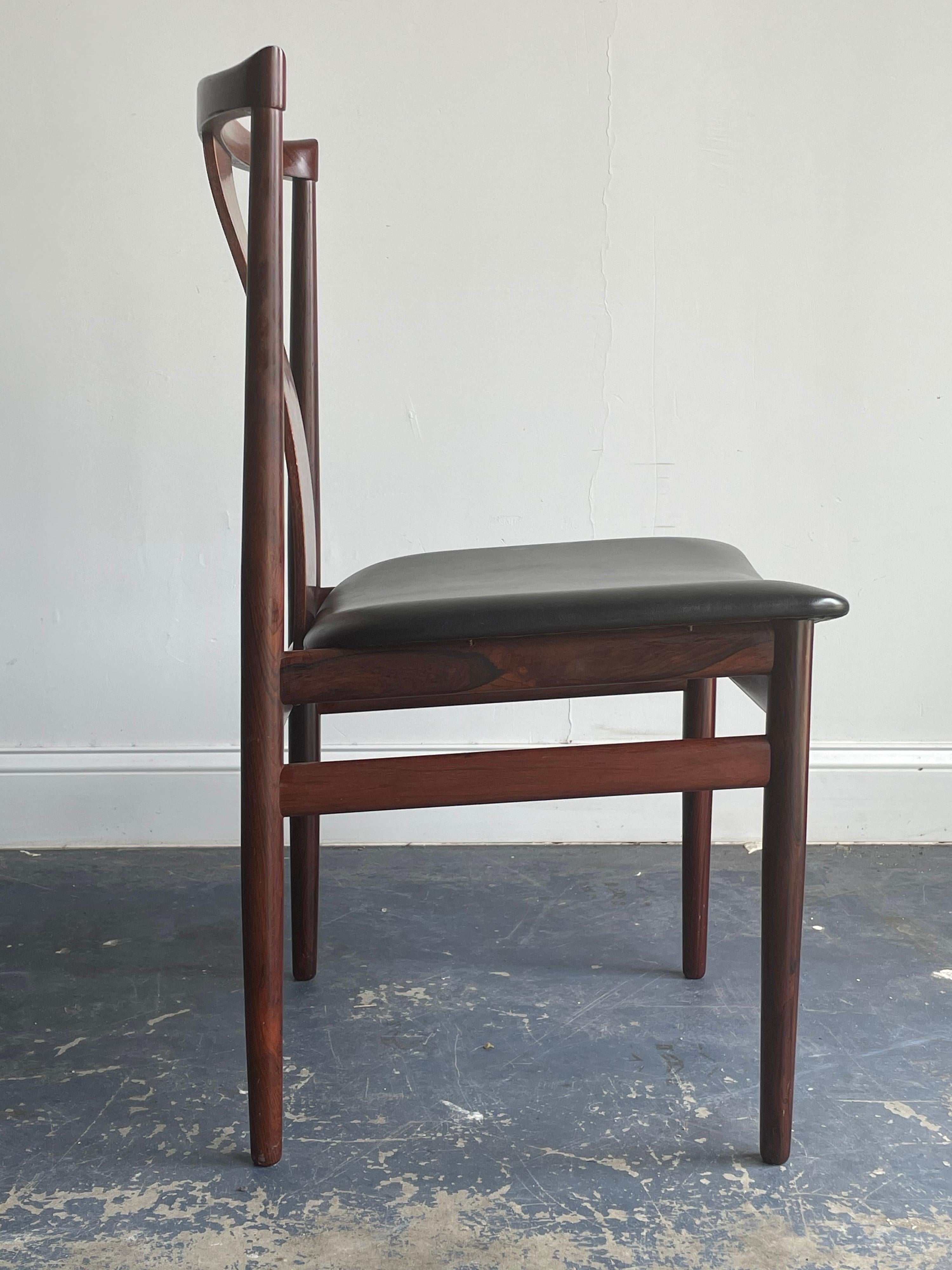 Four Rosewood Dining Chairs by Henning Sorensen 2