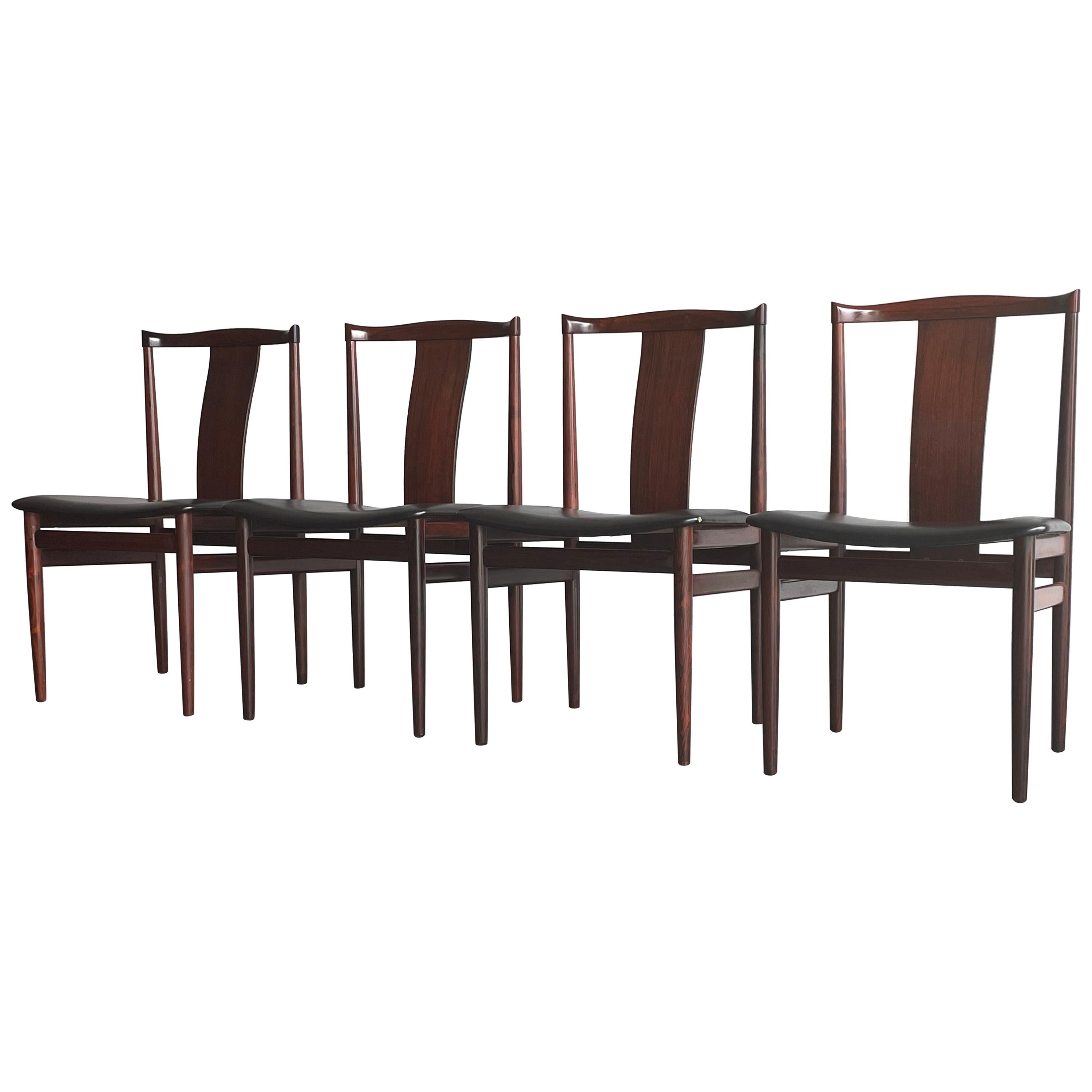 Four Rosewood Dining Chairs by Henning Sorensen