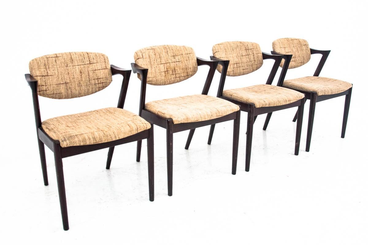 Teak Four Kai Kristiansen Chairs Model 42