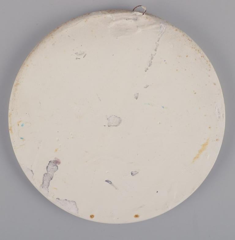 Plaster Four round wall reliefs in plaster. Ca 1900 For Sale