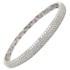 Brazalete de cuatro filas de diamantes 2,26 quilates Oro blanco de 18 quilates