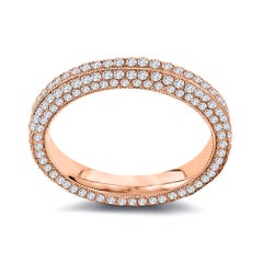 2 Ct. Tw. Natural Diamonds Four Row Round Cut Diamond Eternity Band