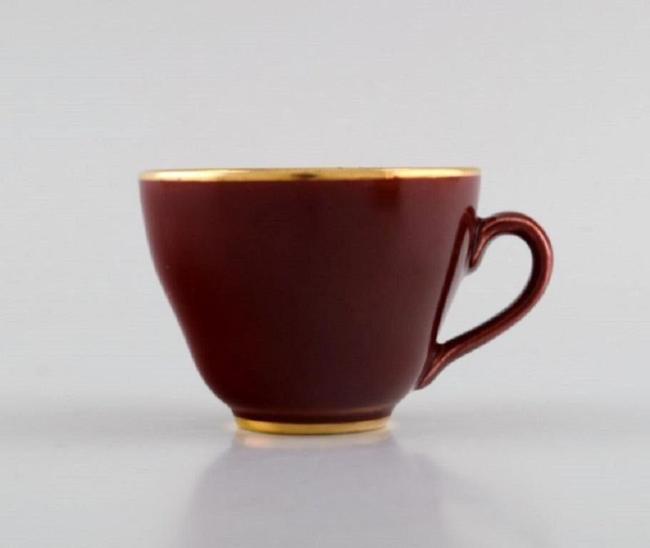 Royal Copenhagen / Aluminia: Vier Konfetti-Mocha-Tasse mit Untertassen, Royal Copenhagen (Skandinavische Moderne) im Angebot