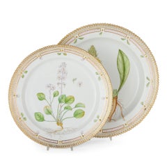 Four Royal Copenhagen 'Flora Danica' Porcelain Serving Plates