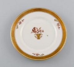 Four Royal Copenhagen Golden Basket Plates in Porcelain