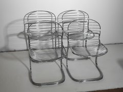 Four Sabrina Chairs By Gastone Rinaldi for Rima Italy 1970s