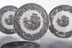 Four Sacavém Faience Plates ‘Statue, Little Horse’