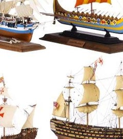 Four sailboat models