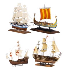 Four sailboat models