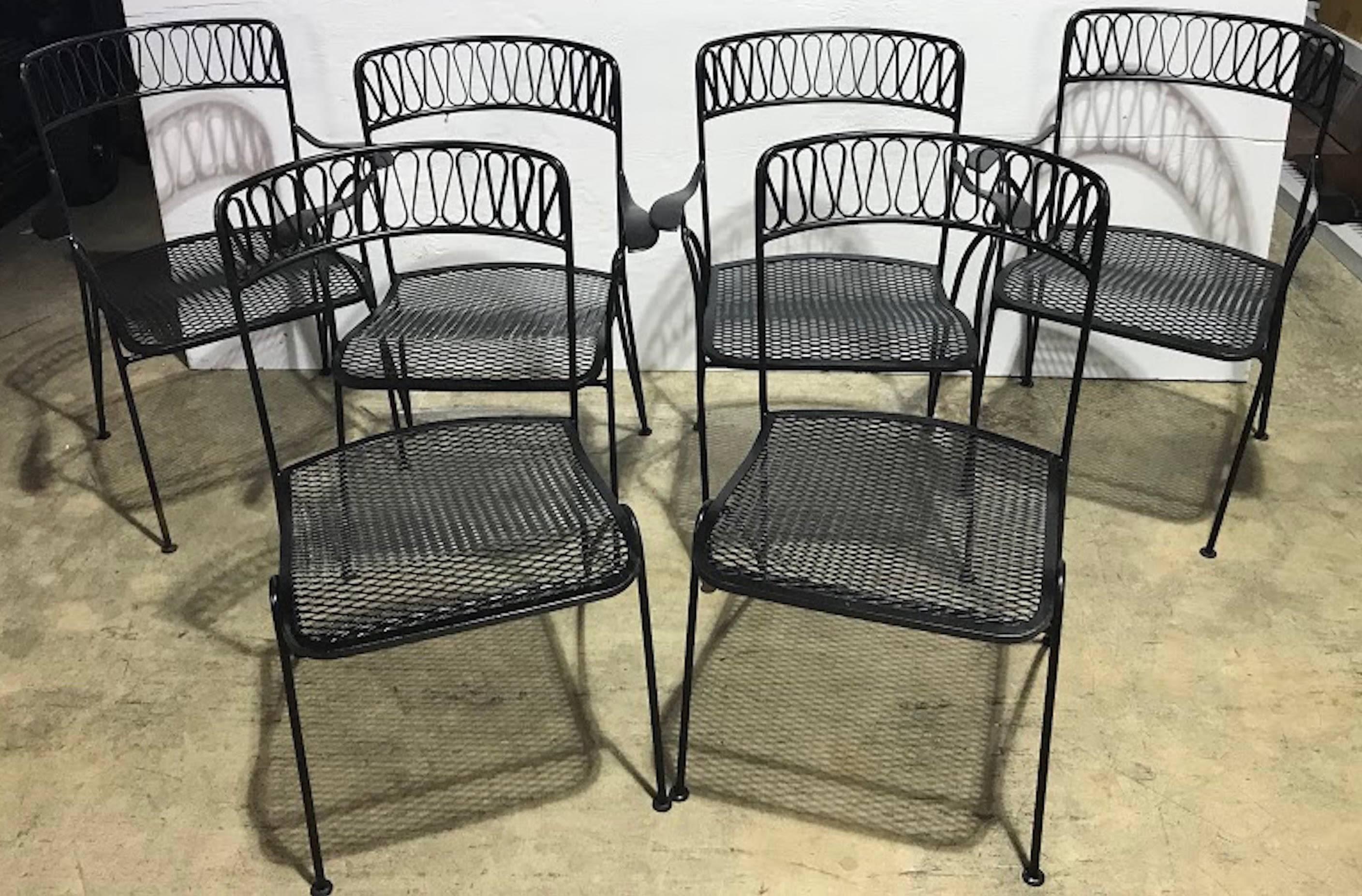 Four Salterini Ribbon Series Dining Chairs by Maurizio Tempestini, Restored 2
