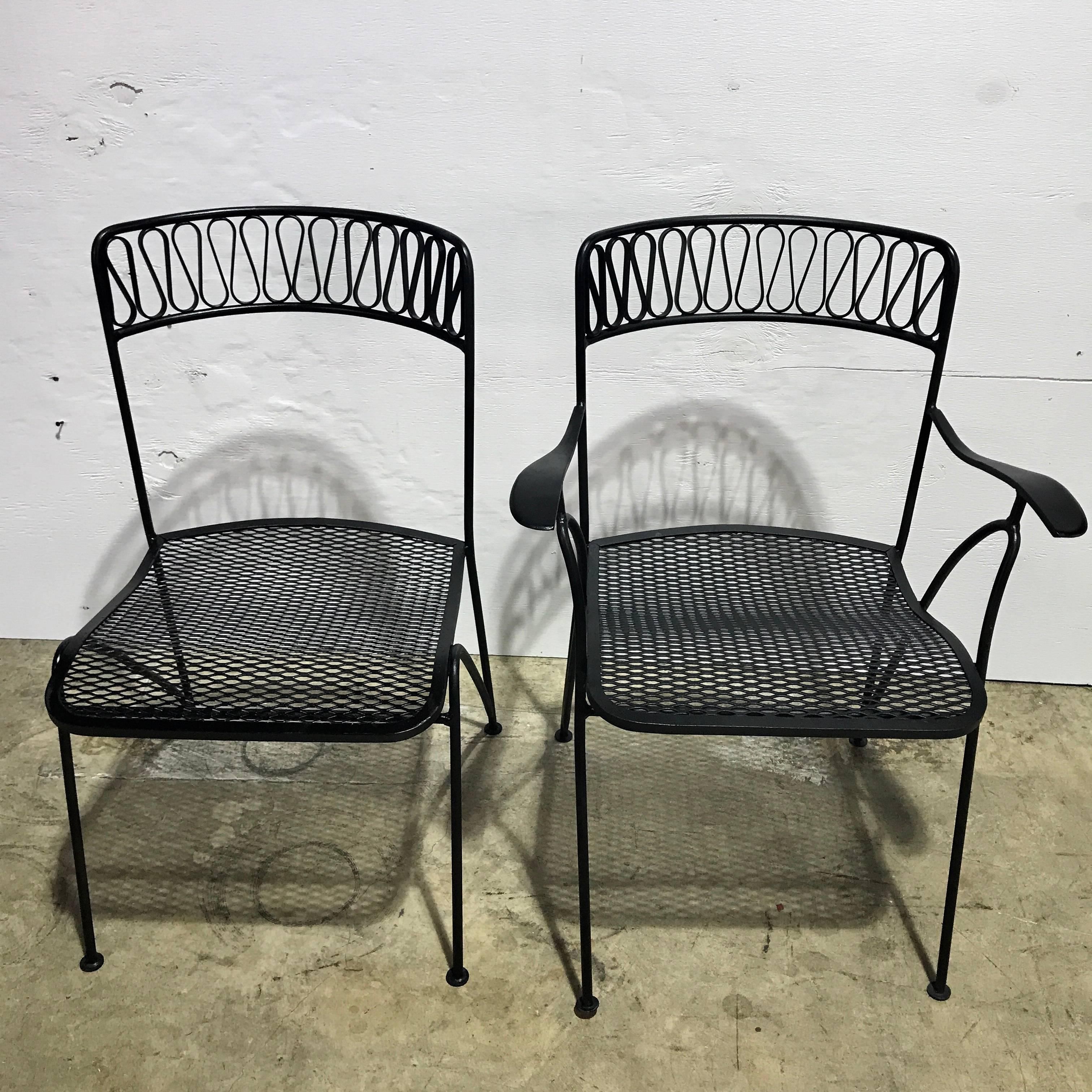 Mid-Century Modern Four Salterini Ribbon Series Dining Chairs by Maurizio Tempestini, Restored
