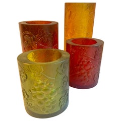 Four Sascha Brastoff Resin Candleholders