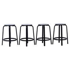 Four Scandinavian Modern Counter Height Stools by Alvar Aalto