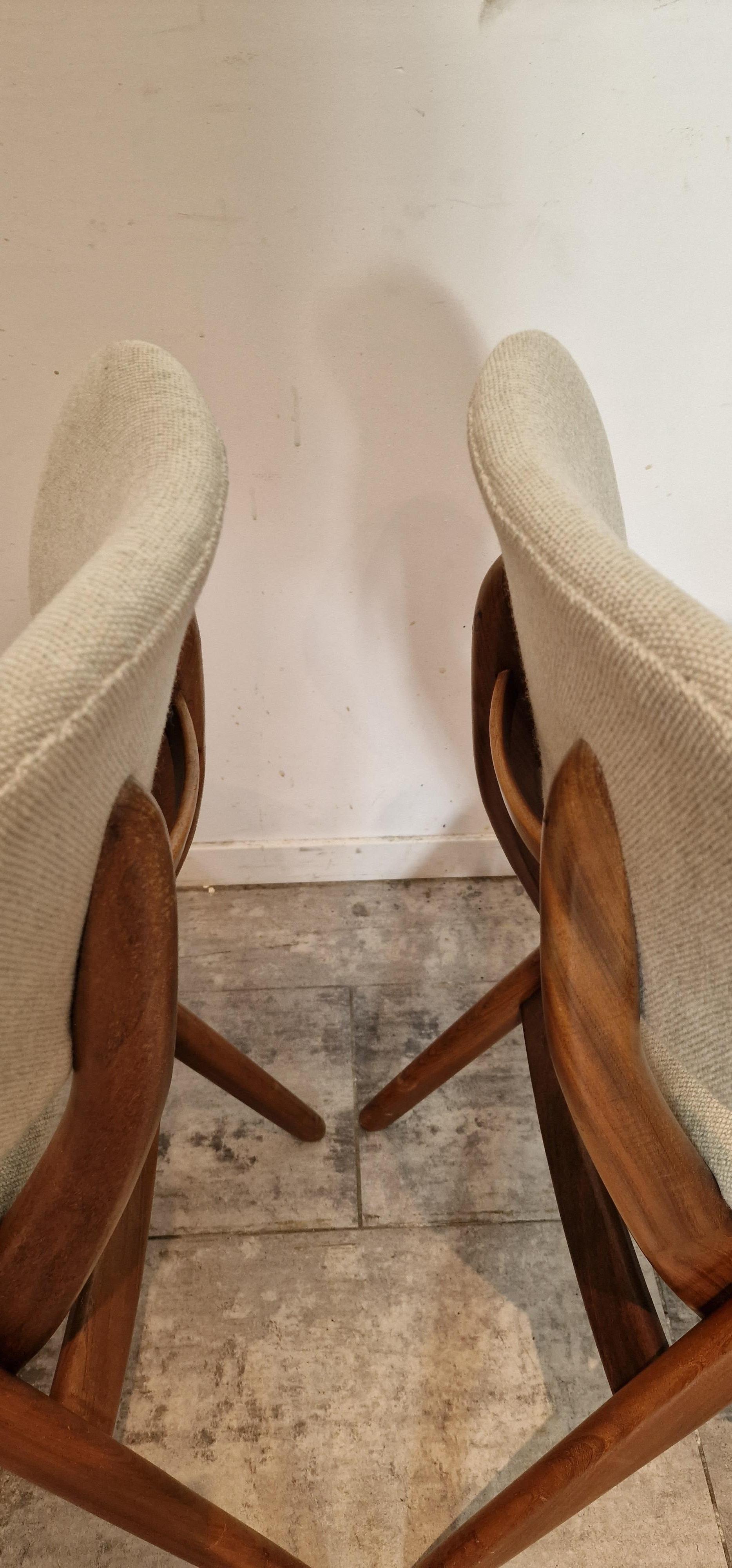 Late 20th Century Four Scissor Chairs from Louis Van Teeffelen for Wébé For Sale